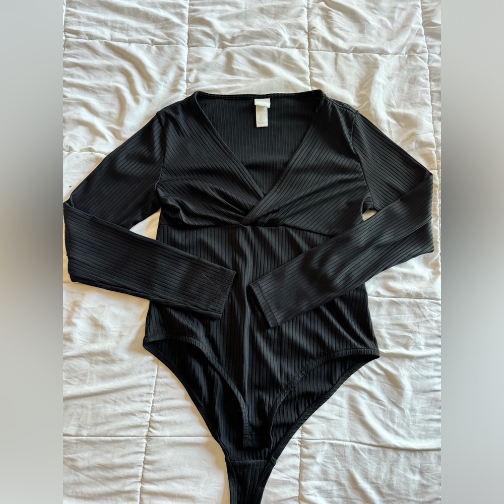 H&M Long Sleeved Black Bodysuit